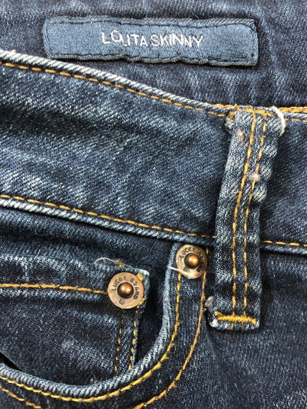 Lucky Brand Lolita Skinny Jeans Womens 10/30 Dark Wash Blue Denim Mid Rise - Picture 8 of 13